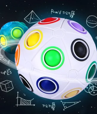 奇藝 彩虹球 12孔夜光藍 粉彩色指尖足球魔力球 益智玩具