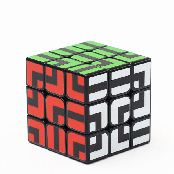 Z-CUBE 特殊圖案 迷宮 迷宮魔方 3階 黑底六色  魔術方塊 魔方