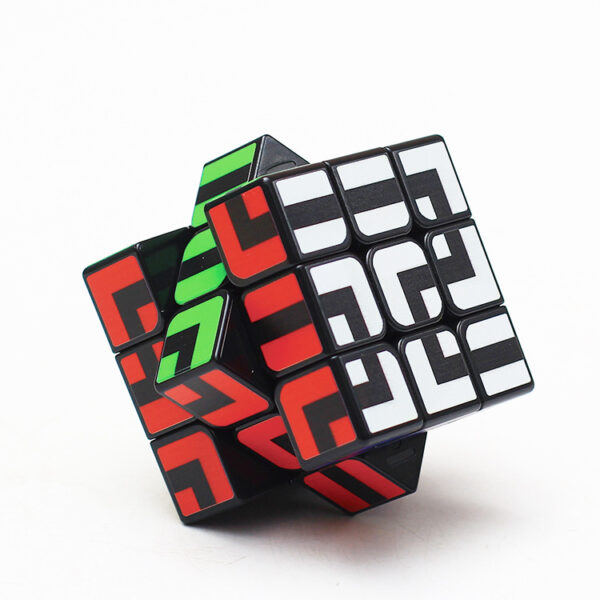 Z-CUBE 特殊圖案 迷宮 迷宮魔方 3階 黑底六色  魔術方塊 魔方