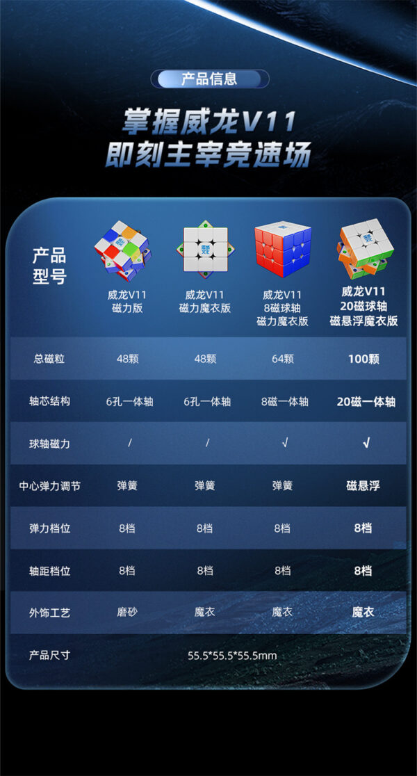 魔域 威龍V11 三階 魔方 磁力 魔衣 8磁球軸 20磁球軸 磁懸浮 競速 益智