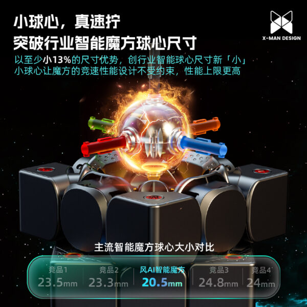 奇藝 風 AI 充電 三階 魔方 蓄電 智能 魔術方塊 UV鑽面 旗艦版 先鋒版