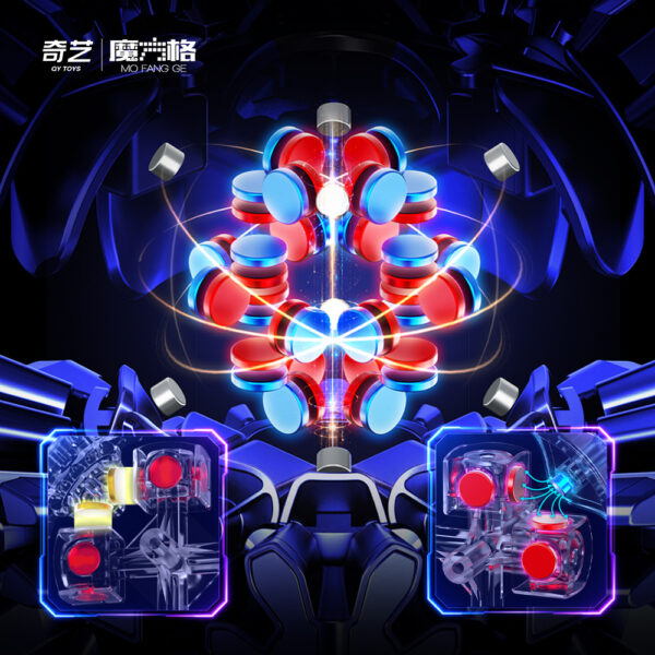 【小小店舖】奇藝 競速 齒輪 三階 磁力 魔術方塊 專業競速 比賽 益智玩具 齒輪磁力 齒輪M 3階